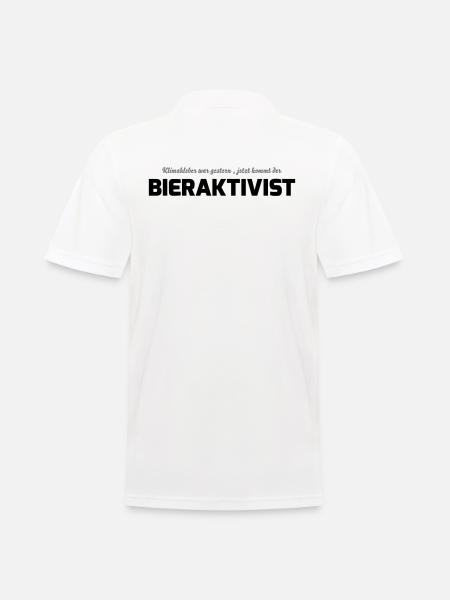 Klimakleber - Bieraktivist - Männer Poloshirt - Weiß