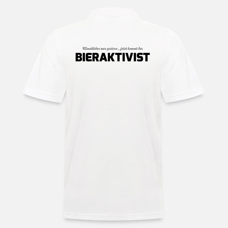 Klimakleber - Bieraktivist - Männer Poloshirt - Weiß