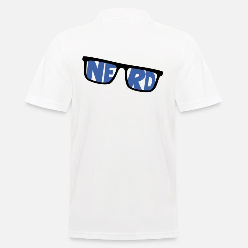 nerd coder server download cyberspace programmer - Men's Polo Shirt - white