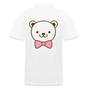 Cute Teddy Bear Teddy Bear - Men's Polo Shirt - white - Back - Kai (181cm)