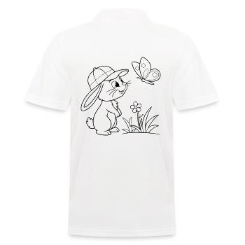 Lapin lapin avec casquette - Polo Homme - blanc - Dos - Kai (181cm)
