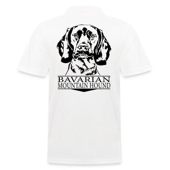 BAVARIAN MOUNTAIN HOUND Portrait Jagdhund Wilsigns - Men's Polo Shirt - white - Back - Kai (181cm)