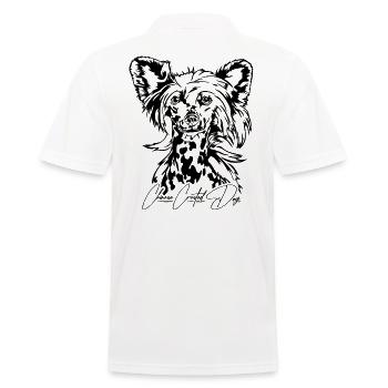 CHINESE CRESTED DOG hairless Hunde Hund Wilsigns - Männer Poloshirt - Weiß - Hinten - Kai (181cm)