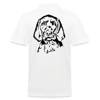 Vizsla Wirehaired Portrait Dog Dogs Wilsigns - Men's Polo Shirt - white - Back - Kai (181cm)
