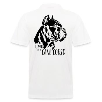 Aimé par un chien Cane Corso Dog Wilsigns - Polo Homme - blanc - Dos - Kai (181cm)