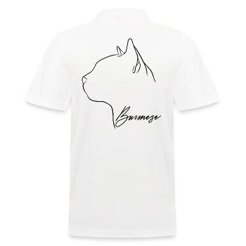 Profil Burmese Chats Chat Wilsigns - Polo Homme - blanc - Dos - Kai (181cm)