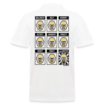 Nichts Geht Über Meinen Garten! (Urlaub / POS 3C) - Männer Poloshirt - Weiß - Hinten - Kai (181cm)