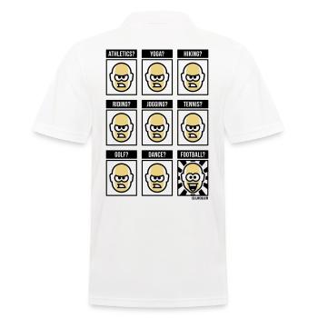 Nothing Beats Football! (Fußballfan / POS / 3C) - Männer Poloshirt - Weiß - Hinten - Kai (181cm)