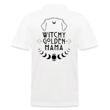 Witchy Golden Mama Hunde Hexe Hexen Retriever - Männer Poloshirt - Weiß - Hinten - Kai (181cm)