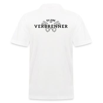 Es lebe der Verbrenner - Männer Poloshirt - Weiß - Hinten - Kai (181cm)