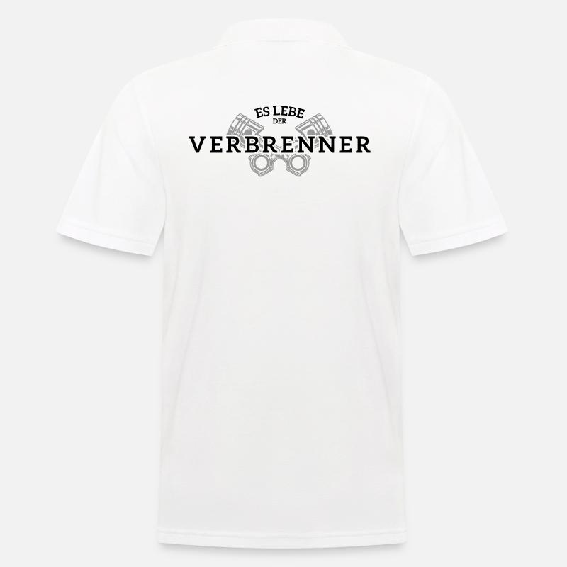 Es lebe der Verbrenner - Männer Poloshirt - Weiß