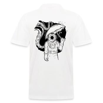Fonds marins dessin sketchy old school - Polo Homme - blanc - Dos - Kai (181cm)