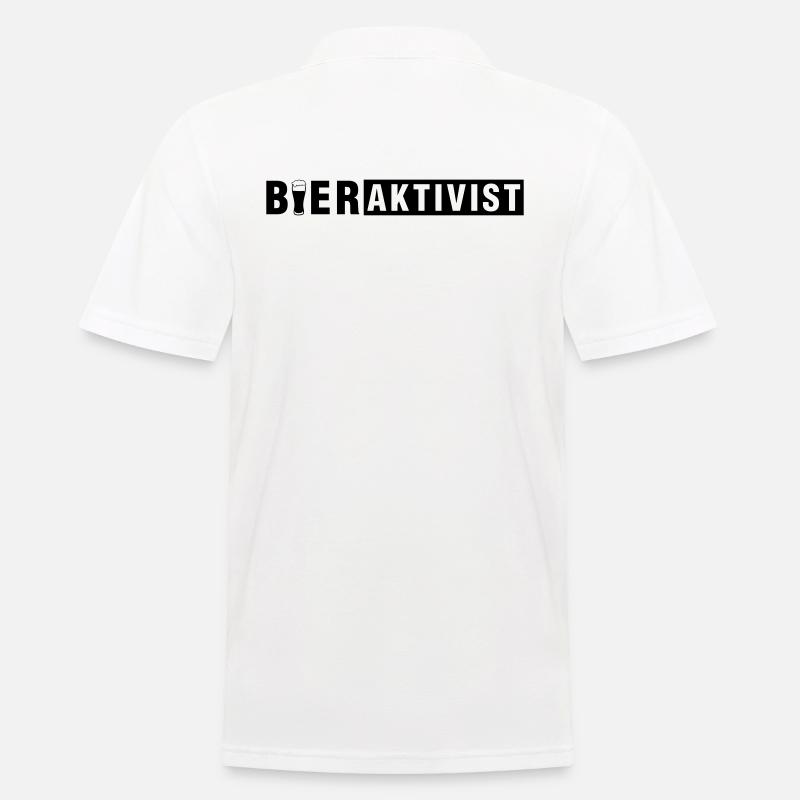 Bieraktivist - Männer Poloshirt - Weiß