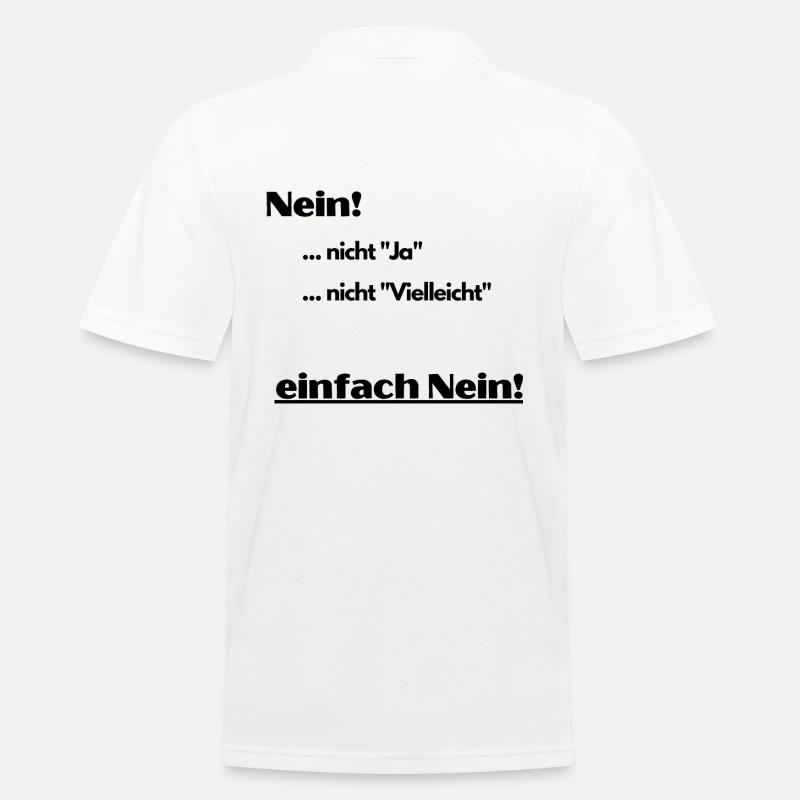 Nein! - Männer Poloshirt - Weiß