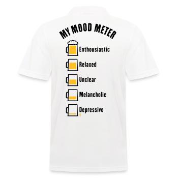 My Mood Meter (Bier / Biertrinker / V1 / POS) - Männer Poloshirt - Weiß - Hinten - Kai (181cm)