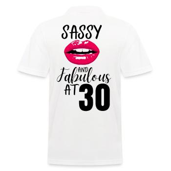 Frech und fabelhaft mit 30. 30. Geburtstag - Männer Poloshirt - Weiß - Hinten - Kai (181cm)