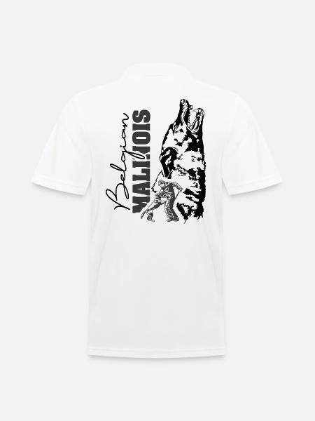 BELGIAN MALINOIS Wilsigns Hundesport IGP - Männer Poloshirt - Weiß
