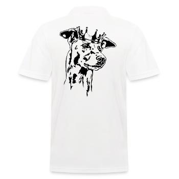 GREYHOUND Crown Dog Greyhound Wilsigns - Men's Polo Shirt - white - Back - Kai (181cm)