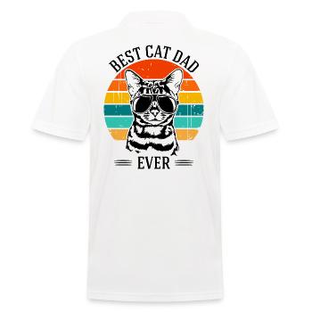 Best Cat Dad Bengal Cat Bengalkatze Katze Wilsigns - Männer Poloshirt - Weiß - Hinten - Kai (181cm)