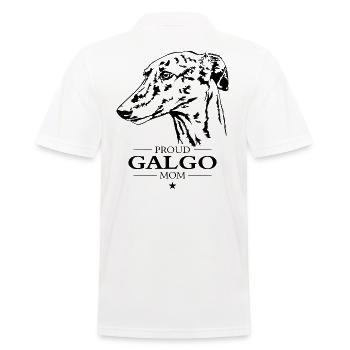 Galgo Mom Dog Dog Greyhound Wilsigns - Men's Polo Shirt - white - Back - Kai (181cm)