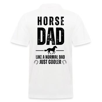 HORSE DAD - Men's Polo Shirt - white - Back - Kai (181cm)
