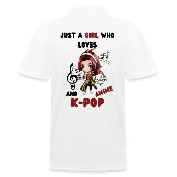 K- Pop Anime Korean Pop - Men's Polo Shirt - white - Back - Kai (181cm)