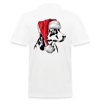 Santa Appenzeller Sennenhund Weihnachten Hunde - Männer Poloshirt - Weiß - Hinten - Kai (181cm)