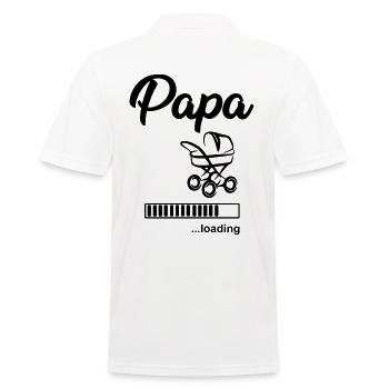 Papa loading 3- werdender Papa - Männer Poloshirt - Weiß - Hinten - Kai (181cm)