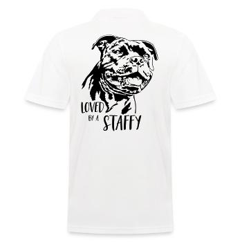 STAFFORDSHIRE BULL TERRIER Staffy Wilsigns - Männer Poloshirt - Weiß - Hinten - Kai (181cm)
