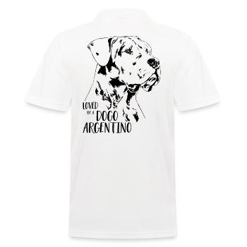 Aimé par un chien Dogo Argentino disant Wilsigns - Polo Homme - blanc - Dos - Kai (181cm)
