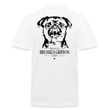 Brussels Griffon Dad Hund Hunde Wilsigns - Männer Poloshirt - Weiß - Hinten - Kai (181cm)