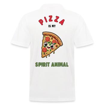 La pizza est mon animal spirituel - Polo Homme - blanc - Dos - Kai (181cm)