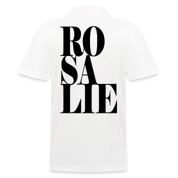 Rosalie Name Vorname Moderne Schrift Wort Art - Männer Poloshirt - Weiß - Hinten - Kai (181cm)