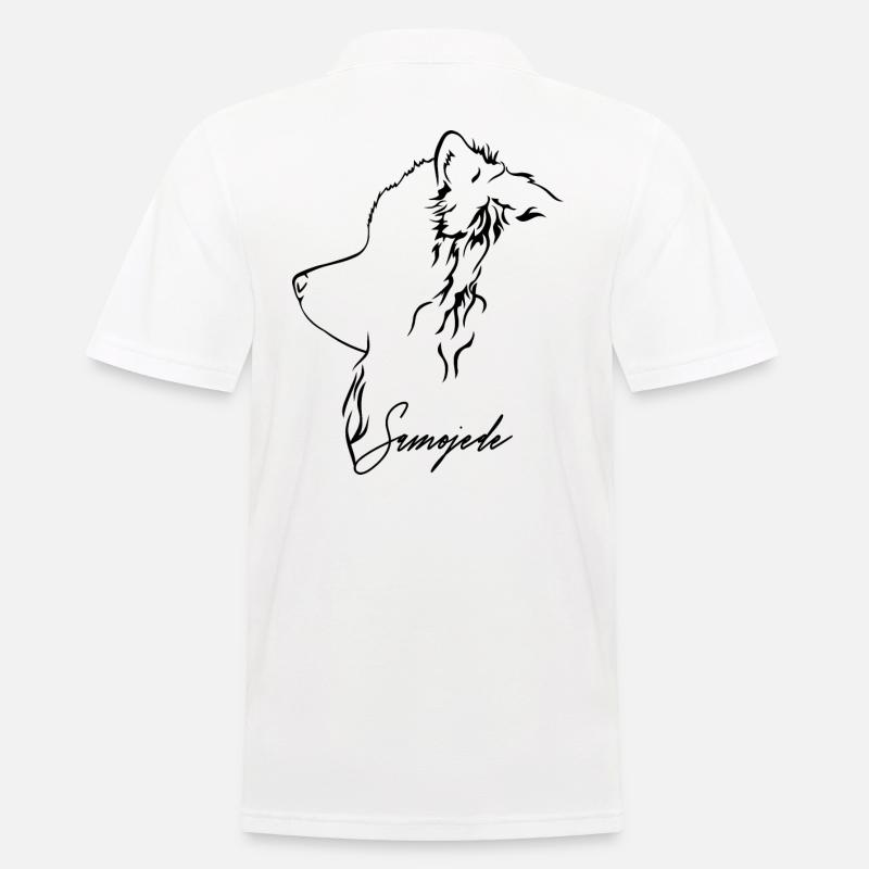 SAMOJEDE Profil Hunde Hund Wilsigns - Männer Poloshirt - Weiß