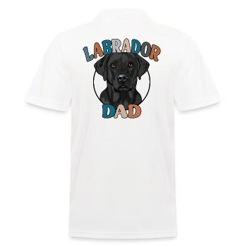 Labrador Dad Hunde Hund Labbi Wilsigns - Männer Poloshirt - Weiß - Hinten - Kai (181cm)