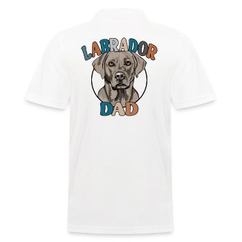 Silber Labrador Dad Hunde Hund Labbi Wilsigns - Männer Poloshirt - Weiß - Hinten - Kai (181cm)