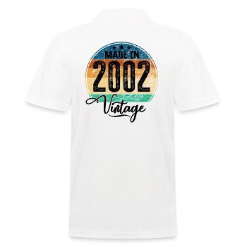 Vintage Fabriqué en 2002 Année de naissance 2002 Anniversaire - Polo Homme - blanc - Dos - Kai (181cm)