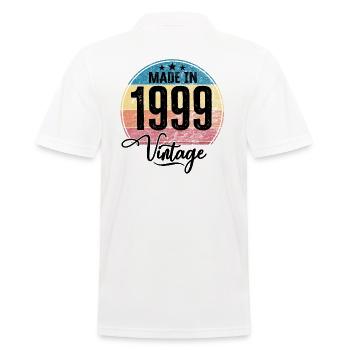 Vintage Fabriqué en 1999 Année de naissance 1999 Anniversaire - Polo Homme - blanc - Dos - Kai (181cm)