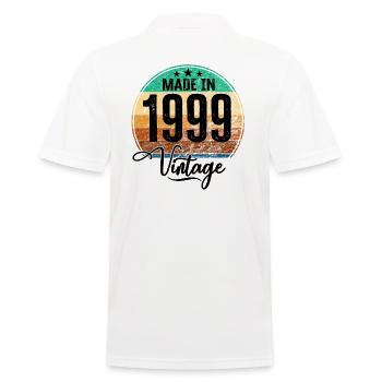 Vintage Fabriqué en 1999 Année de naissance 1999 Anniversaire - Polo Homme - blanc - Dos - Kai (181cm)