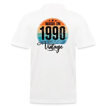 Millésime Fabriqué en 1990 Année de naissance 1990 Anniversaire - Polo Homme - blanc - Dos - Kai (181cm)