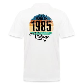 Millésime Fabriqué en 1985 Année de naissance 1985 Anniversaire - Polo Homme - blanc - Dos - Kai (181cm)