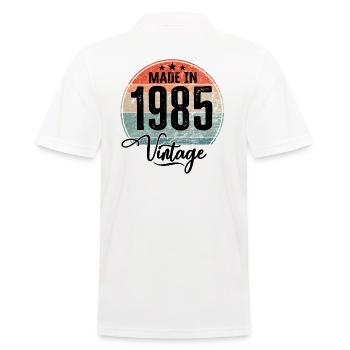 Millésime Fabriqué en 1985 Année de naissance 1985 Anniversaire - Polo Homme - blanc - Dos - Kai (181cm)