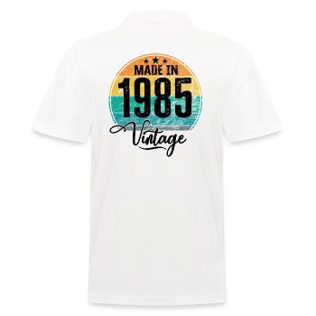 Millésime Fabriqué en 1985 Année de naissance 1985 Anniversaire - Polo Homme - blanc - Dos - Kai (181cm)