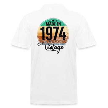 Millésime Fabriqué en 1974 Année de naissance 1974 Anniversaire - Polo Homme - blanc - Dos - Kai (181cm)