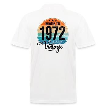 Millésime fabriqué en 1972 Année de naissance 1972 Anniversaire - Polo Homme - blanc - Dos - Kai (181cm)