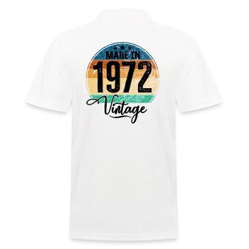 Millésime fabriqué en 1972 Année de naissance 1972 Anniversaire - Polo Homme - blanc - Dos - Kai (181cm)