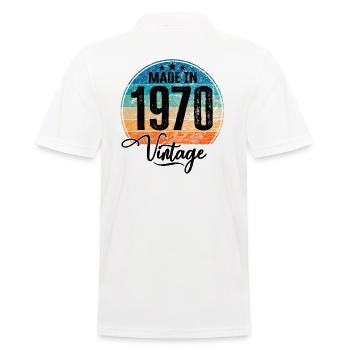 Millésime Fabriqué en 1970 Année de naissance 1970 Anniversaire - Polo Homme - blanc - Dos - Kai (181cm)