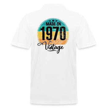 Millésime Fabriqué en 1970 Année de naissance 1970 Anniversaire - Polo Homme - blanc - Dos - Kai (181cm)