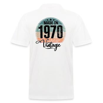 Millésime Fabriqué en 1970 Année de naissance 1970 Anniversaire - Polo Homme - blanc - Dos - Kai (181cm)