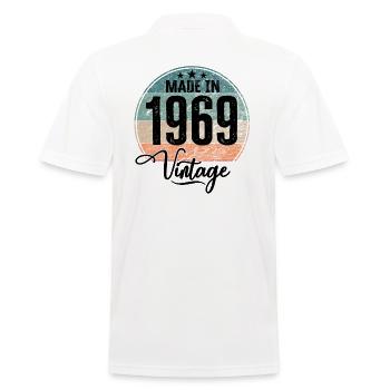 Millésime Fabriqué en 1969 Année de naissance 1969 Anniversaire - Polo Homme - blanc - Dos - Kai (181cm)